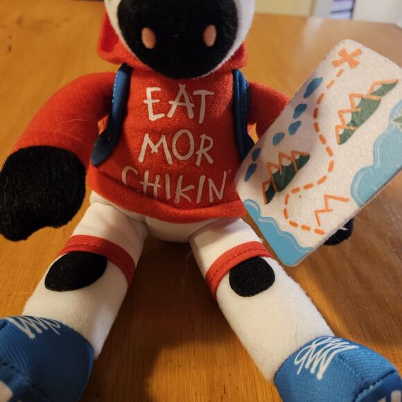 Chick Fil A Eat Mor Chikin Cow Plush Backpack Map Toy Stuffed Animal Doll - Picture 2 of 9